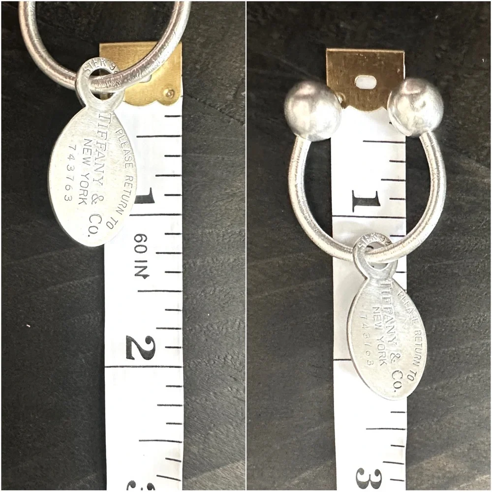 ❌SOLD❌ 💎 Tiffany & Co. Sterling Silver 'RETURN TO TIFFANY' Dog Tag Keyring - Picture 10 of 13